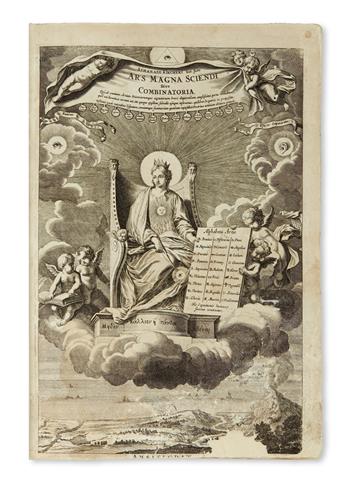 KIRCHER, ATHANASIUS, S.J. Ars magna sciendi.  1669. Lacks portrait and plate + Latium. 1671. Lacks portrait and last 3 preliminaries.